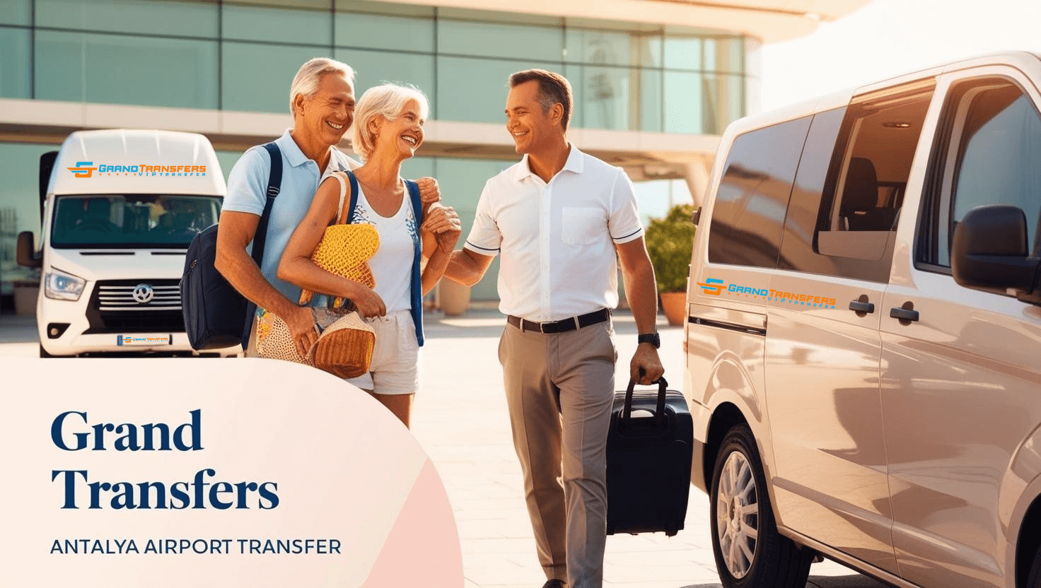 Professional airport transfer vehicle at Antalya Airport terminal