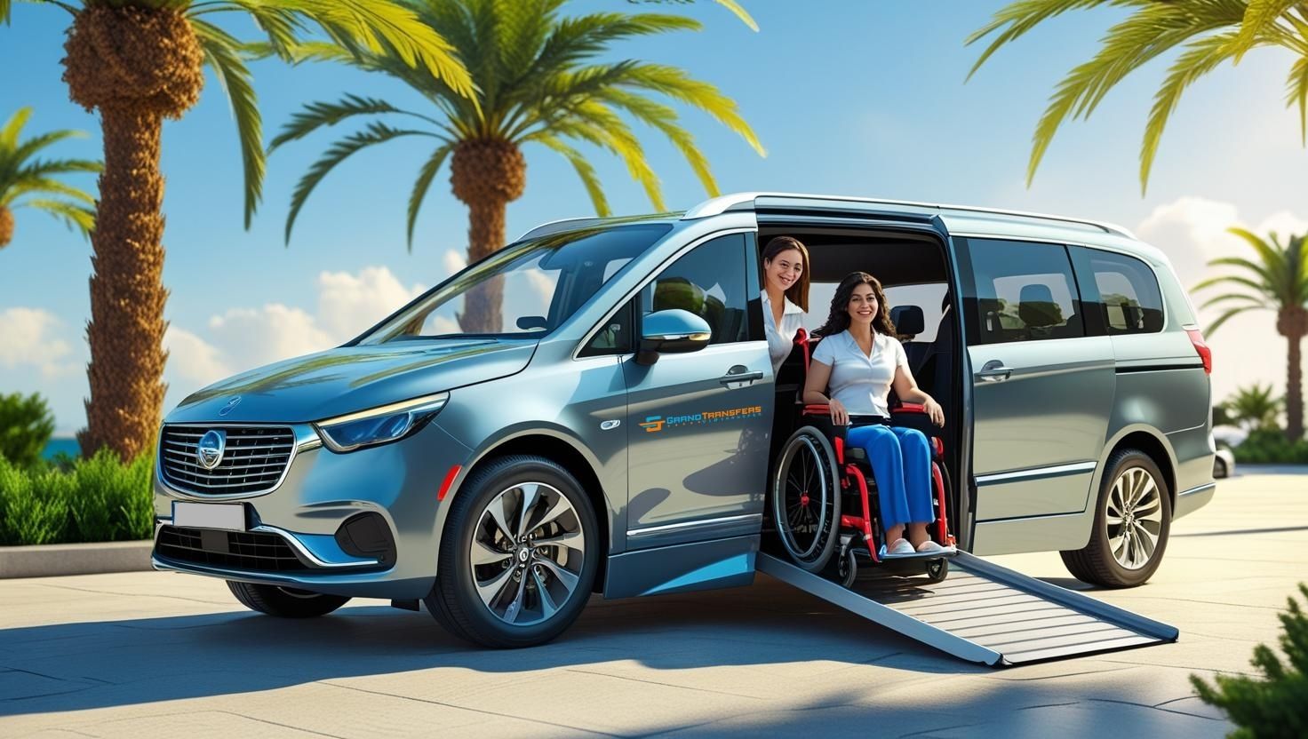 Rollstuhltaxi Transfer vom Flughafen Antalya nach Side mit Chauffeurhilfe