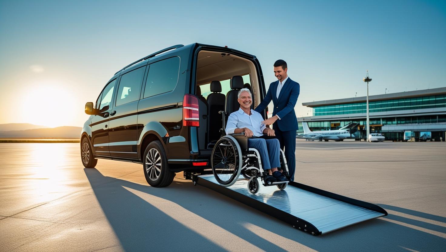 Wheelchair taxi transfer from Antalya Airport to Konyaaltı with accessible van and professional driver assistance